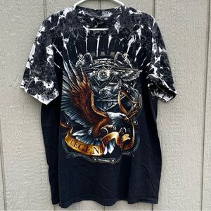 Vintage Motorcycle Eagle Shirt Tie-Dye XL